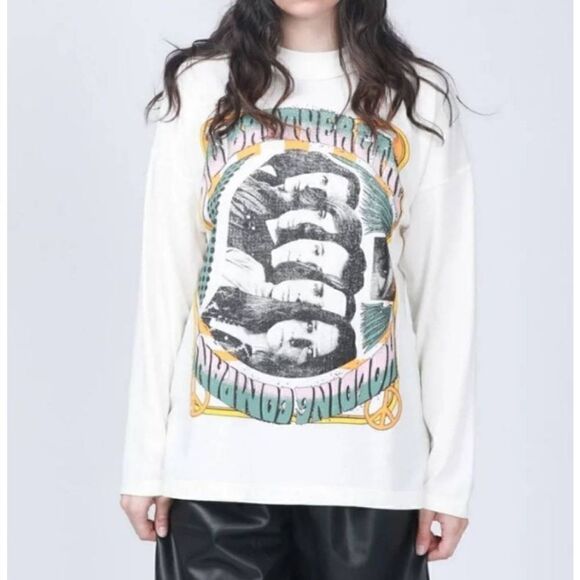 NWOT Midnight Rider Big Brother And The Holding Company Long Sleeve Tunic Tee XL - Picture 1 of 7